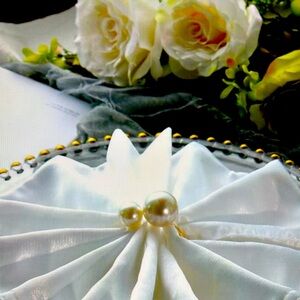 Pearl Decor Napkin Rings